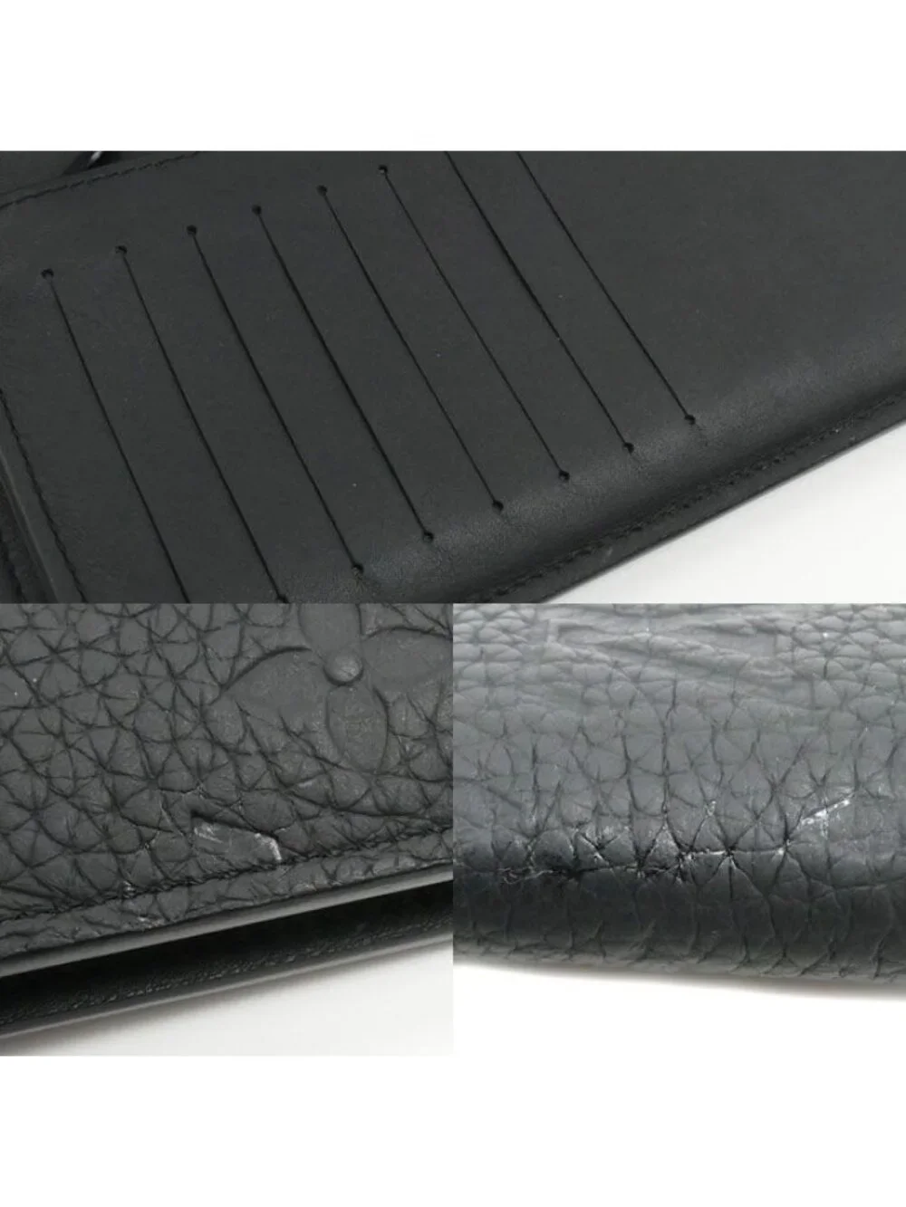 Louis Vuitton Portefeuille Brazza Wallet Taurillon Leather Noir